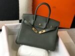 Replica Hermes Birkin Designer Tote Bag Togo Leather 28337 Dark Green - Image 2