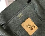 Replica Hermes Birkin Designer Tote Bag Togo Leather 28337 Dark Green - Image 5