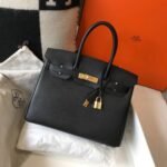 Replica Hermes Birkin Designer Tote Bag Togo Leather 28334 Black - Image 9