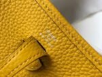Replica Hermes Evelyne Bag Designer Hermes Mini Crossbody Real Bag 20426 Yellow - Image 4