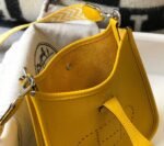 Replica Hermes Evelyne Bag Designer Hermes Mini Crossbody Real Bag 20426 Yellow - Image 7