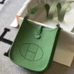 Replica Hermes Evelyne Bag Designer Hermes Mini Crossbody Real Bag 20424 Green