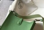 Replica Hermes Evelyne Bag Designer Hermes Mini Crossbody Real Bag 20424 Green - Image 5