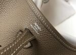 Replica Hermes Evelyne Bag Designer Hermes Mini Crossbody Real Bag 20423 Gray - Image 3