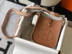 Replica Hermes Evelyne Bag Designer Hermes Mini Crossbody Real Bag 20422 Brown