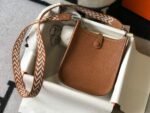 Replica Hermes Evelyne Bag Designer Hermes Mini Crossbody Real Bag 20422 Brown - Image 2