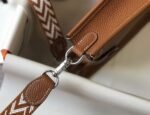 Replica Hermes Evelyne Bag Designer Hermes Mini Crossbody Real Bag 20422 Brown - Image 3