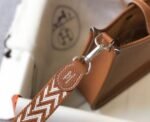 Replica Hermes Evelyne Bag Designer Hermes Mini Crossbody Real Bag 20422 Brown - Image 5