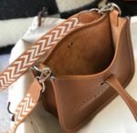 Replica Hermes Evelyne Bag Designer Hermes Mini Crossbody Real Bag 20422 Brown - Image 8