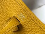 Replica Hermes Evelyne Bag Hermes Mini Crossbody Bag 20408 Silver Buckle Yellow - Image 5