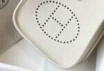 Replica Hermes Evelyne Bag Hermes Mini Crossbody Bag 20406 Silver Buckle Beige - Image 4
