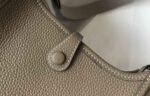 Replica Hermes Evelyne Bag Hermes Mini Crossbody Bag 20403 Silver Buckle Kakhi - Image 5