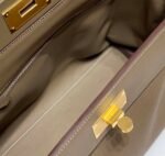 Replica Hermes Kelly 2424 Leather 29cm H230267 Elephant gray Shoulder bag - Image 7