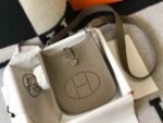 Replica Hermes Evelyne Bag Hermes Mini Crossbody Bag 20400 Silver Buckle Dark Gray - Image 2