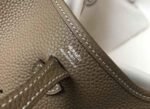 Replica Hermes Evelyne Bag Hermes Mini Crossbody Bag 20400 Silver Buckle Dark Gray - Image 4