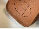 Replica Hermes Evelyne Bag Hermes Mini Crossbody Bag 20399 Silver Buckle Tan - Image 5
