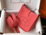 Replica Hermes Evelyne Bag Designer Hermes Mini Crossbody Bag 20397 Gold Buckle Red - Image 4