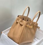 Replica Hermes Birkin Designer Tote Bag Togo Leather 28567 Camel - Image 12