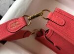 Replica Hermes Evelyne Bag Designer Hermes Mini Crossbody Bag 20397 Gold Buckle Red - Image 6