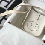 Replica Hermes Evelyne Bag Designer Hermes Mini Crossbody Bag 20396 Gold Buckle Beige