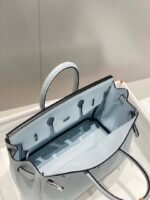 Replica Hermes Birkin Designer Tote Bag Togo Leather 28566 Blue Pale - Image 8