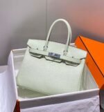 Replica Hermes Birkin Designer Tote Bag Togo Leather 28565 bubble green - Image 9