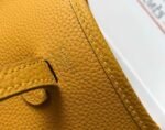 Replica Hermes Evelyne Bag Designer Hermes Mini Crossbody Bag 20392 Gold Buckle Yellow - Image 5