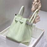 Replica Hermes Birkin Designer Tote Bag Togo Leather 28565 bubble green - Image 11