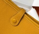 Replica Hermes Evelyne Bag Designer Hermes Mini Crossbody Bag 20392 Gold Buckle Yellow - Image 7