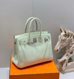 Replica Hermes Birkin Designer Tote Bag Togo Leather 28565 bubble green - Image 12