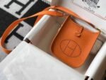 Replica Hermes Evelyne Bag Designer Hermes Mini Crossbody Bag 20390 Gold Buckle Orange
