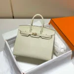 Replica Hermes Birkin Designer Tote Bag Epsom Leather 28388 Milkshake white
