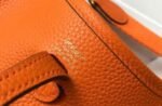 Replica Hermes Evelyne Bag Designer Hermes Mini Crossbody Bag 20390 Gold Buckle Orange - Image 3