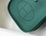 Replica Hermes Evelyne Bag Designer Hermes Mini Crossbody Bag 20389 Gold Buckle Green - Image 3