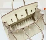 Replica Hermes Birkin Designer Tote Bag Epsom Leather 28388 Milkshake white - Image 7