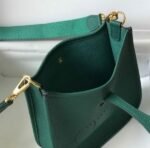 Replica Hermes Evelyne Bag Designer Hermes Mini Crossbody Bag 20389 Gold Buckle Green - Image 8