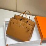Replica Hermes Birkin Designer Tote Bag Epsom Leather 28371 Golden brown