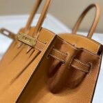Replica Hermes Birkin Designer Tote Bag Epsom Leather 28371 Golden brown - Image 4