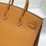 Replica Hermes Birkin Designer Tote Bag Epsom Leather 28371 Golden brown - Image 5