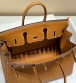 Replica Hermes Birkin Designer Tote Bag Epsom Leather 28371 Golden brown - Image 7