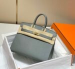 Replica Hermes Birkin Designer Tote Bag Epsom Leather 28370 Almond Green - Image 5