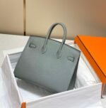 Replica Hermes Birkin Designer Tote Bag Epsom Leather 28370 Almond Green - Image 6