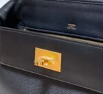 Replica Hermes Kelly 2424 Leather 29cm H230268 Black Shoulder bag - Image 4