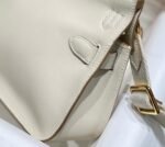 Replica Hermes 316413 Jyspiere Leather Hermes bags White H900918 - Image 7