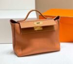 Replica Hermes Kelly 2424 Leather 29cm H230267 Brown Shoulder bag - Image 3