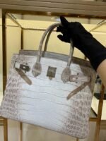 Replica Hermes Birkin Designer Tote Bag Himalaya Crocodile Leather H99820 - Image 5