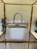 Replica Hermes Birkin Designer Tote Bag Himalaya Crocodile Leather H99820 - Image 7