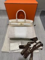 Replica Hermes Birkin Designer Tote Bag Himalaya Crocodile Leather H99820 - Image 9