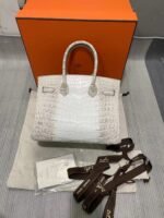 Replica Hermes Birkin Designer Tote Bag Himalaya Crocodile Leather H99820 - Image 10