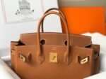 Replica Hermes Birkin Designer Tote Bag Epsom Leather 28356 Brown - Image 4